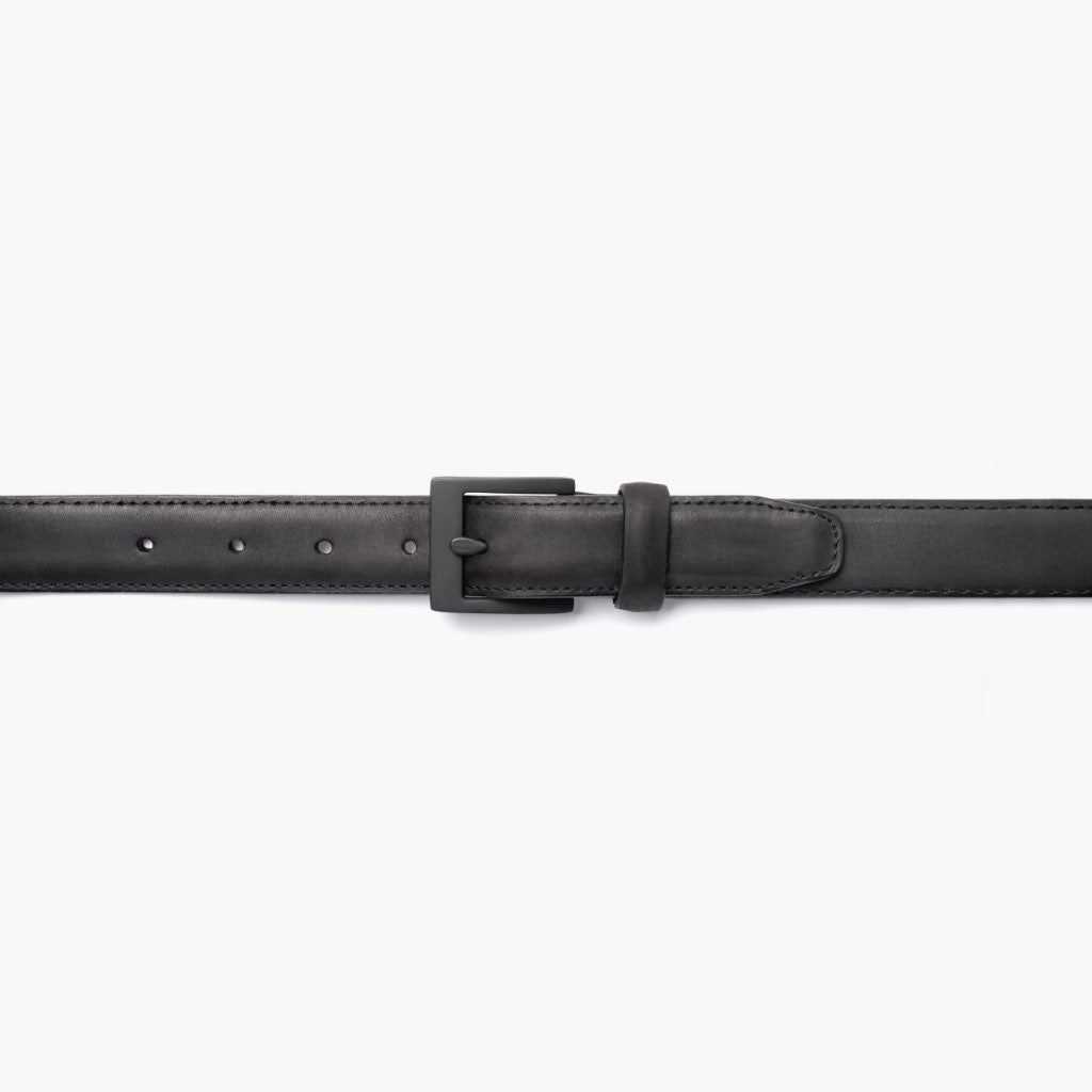 Men's Classic Leather Belt | Black Matte - Image 2