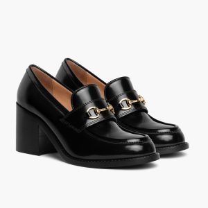 High Heel Penny | Black & Gold